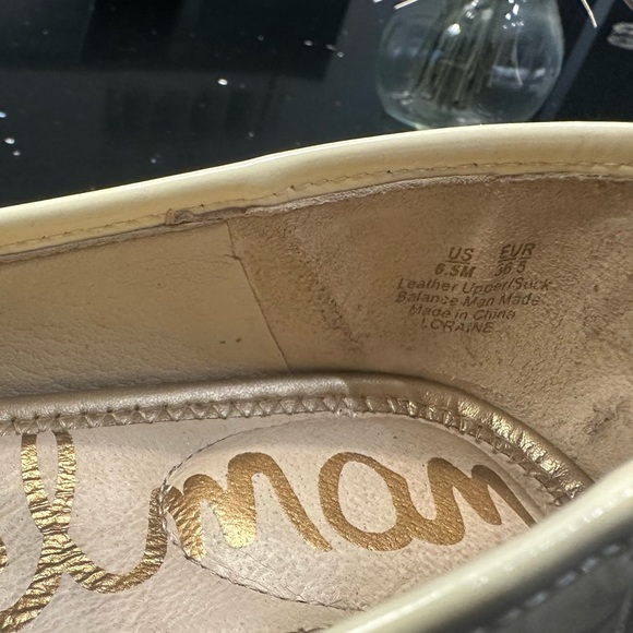 Sam Edelman Woman’s 6.5 Loraine Patent White Leather Loafers - Picture 7 of 7